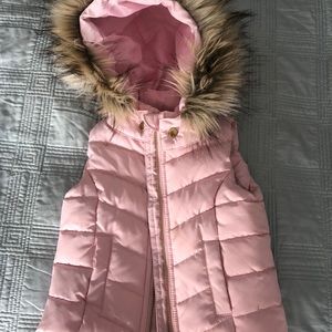 Pink puffer vest